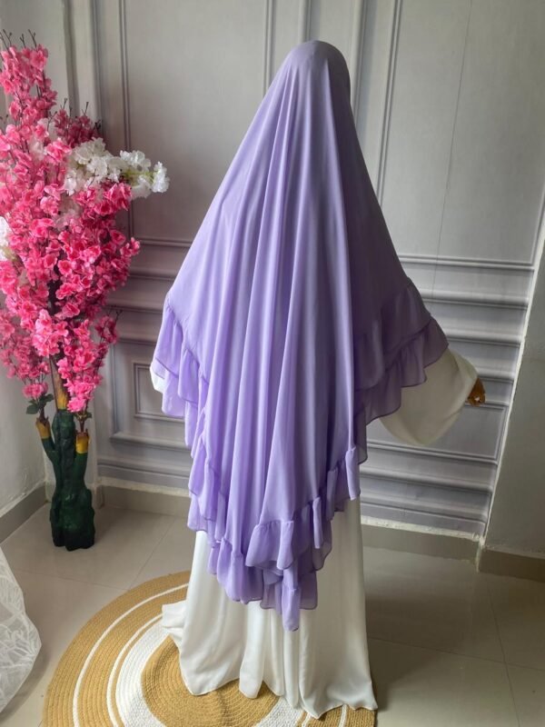 Liyana Elegant Chiffon Khimar for Purple colour