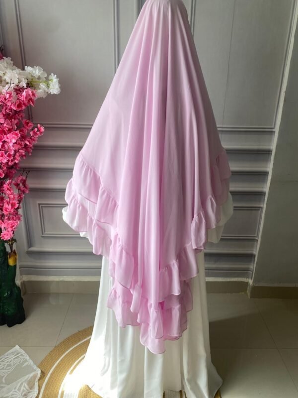 Liyana Graceful Chiffon Khimar for Pink Colour